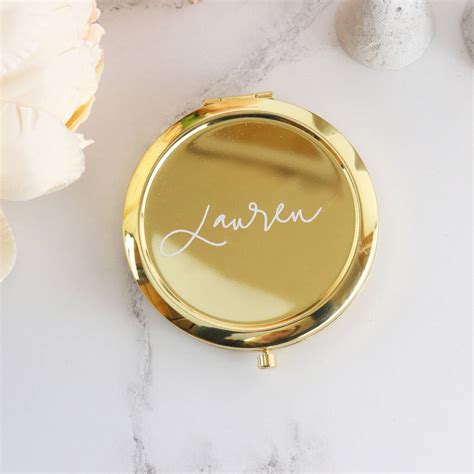 real gold compact mirror